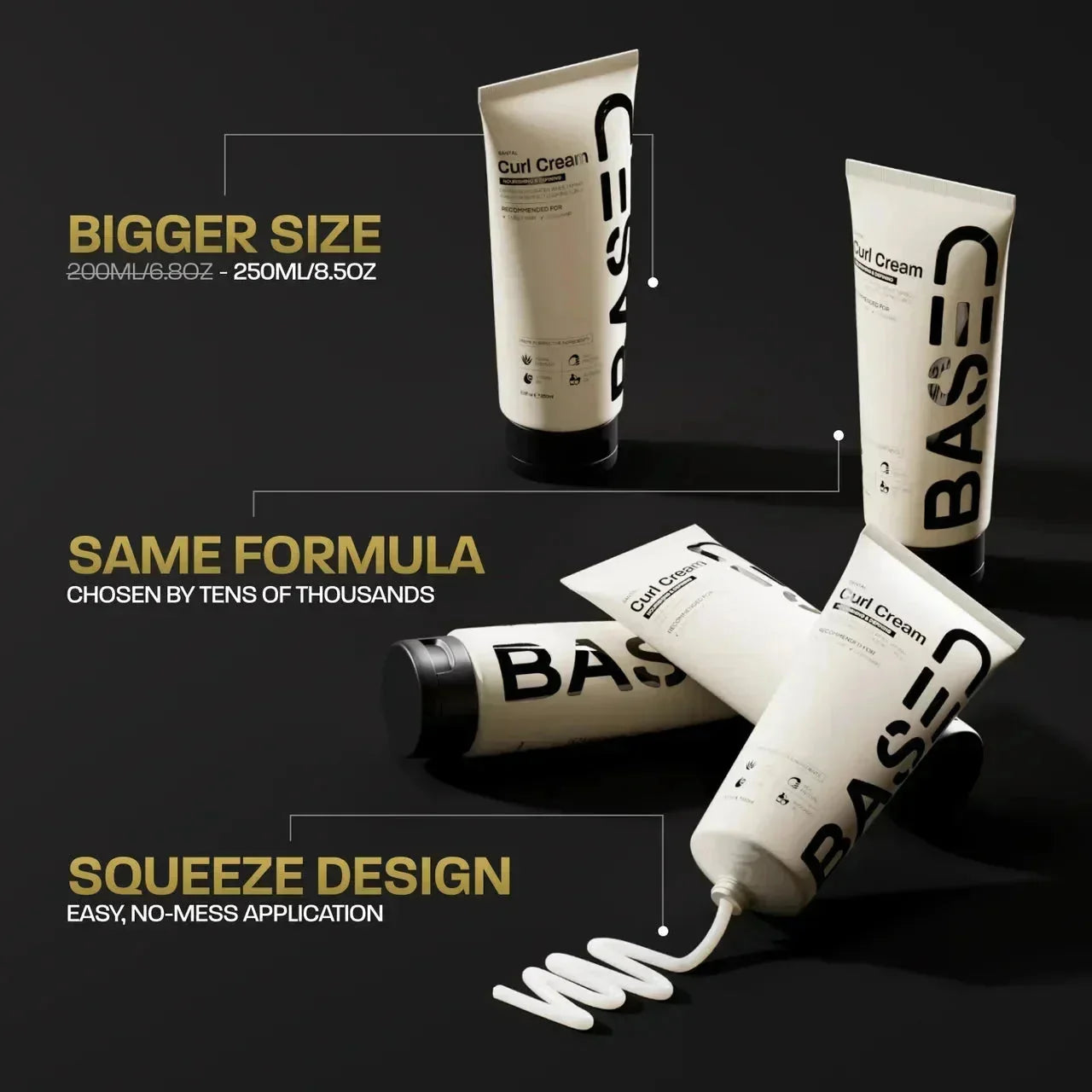 BASED Crema para Rizos - vista lateral para hombres Reino Unido