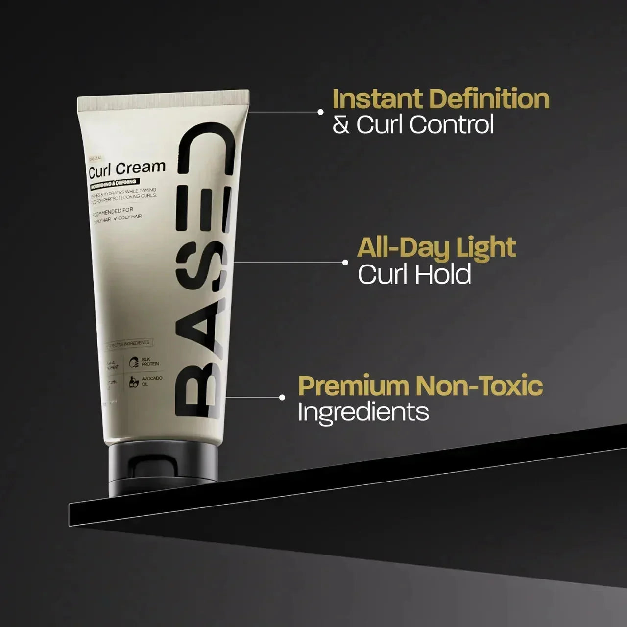 BASED Crema para Rizos - etiqueta del producto para hombres Reino Unido